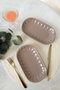 Hermia X00017601 Juego de Platos de Gres Cerámico Beige 25x15cm (2 Piezas) Duraderos y Elegantes para Comidas Diarias y Especiales
